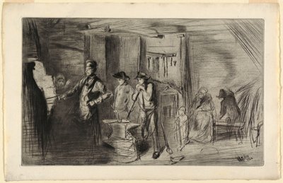 Stampa, La fucina, dalla serie Incisioni sul Tamigi e altri soggetti, 1861 da James Abbott McNeill Whistler