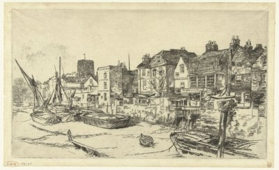 Pub sulla riva del Tamigi da James Abbott McNeill Whistler