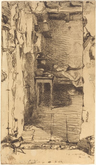 Raccoglitori di Stracci, Quartiere Mouffetard, Parigi, 1858 da James Abbott McNeill Whistler
