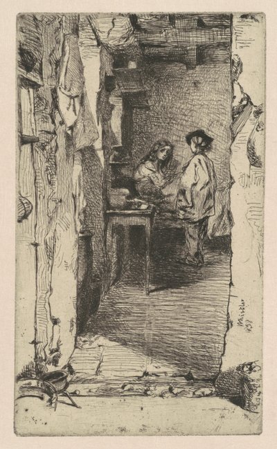 Raccoglitori di stracci, Quartier Mouffetard, Parigi, 1858 da James Abbott McNeill Whistler