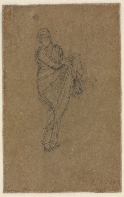 Donna in piedi che solleva il vestito (verso) da James Abbott McNeill Whistler