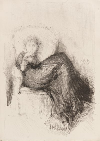 Studio - Maude seduta, 1878 da James Abbott McNeill Whistler