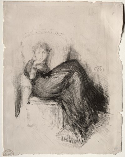 Studio - Maude seduta, 1878 da James Abbott McNeill Whistler