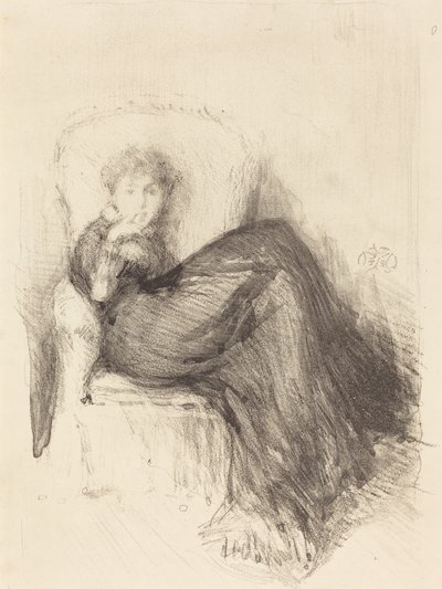Studio: Maude seduta, 1878 da James Abbott McNeill Whistler