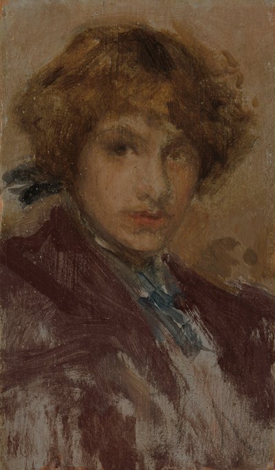 Studio della testa e delle spalle di una ragazza, 1896-97 da James Abbott McNeill Whistler