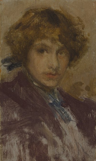 Studio della Testa e delle Spalle di una Giovane Ragazza da James Abbott McNeill Whistler