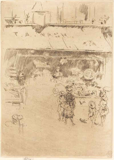 Negozio di frutta di T.A. Nash, c. 1886 da James Abbott McNeill Whistler