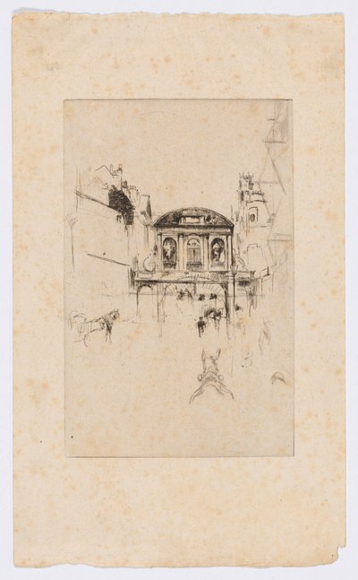 Temple Bar, c.1877 da James Abbott McNeill Whistler