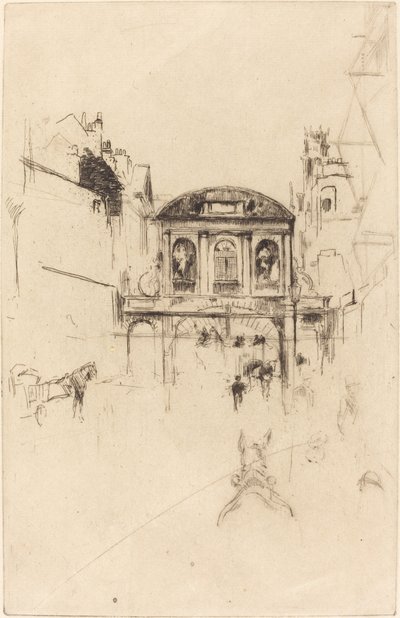 Temple Bar, c. 1877 da James Abbott McNeill Whistler