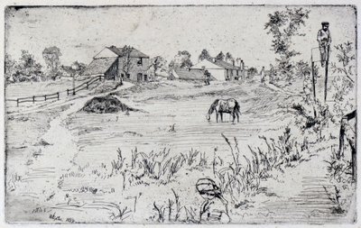 Il paesaggio con il cavallo da James Abbott McNeill Whistler