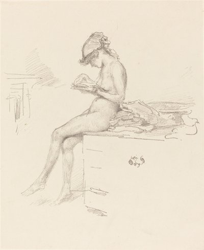 La Piccola Modella Nuda, Lettura, 1889-1890 da James Abbott McNeill Whistler