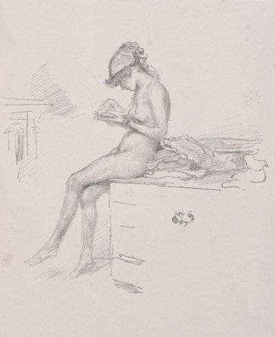 La piccola modella nuda che legge da James Abbott McNeill Whistler
