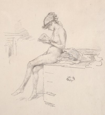 La piccola modella nuda che legge da James Abbott McNeill Whistler