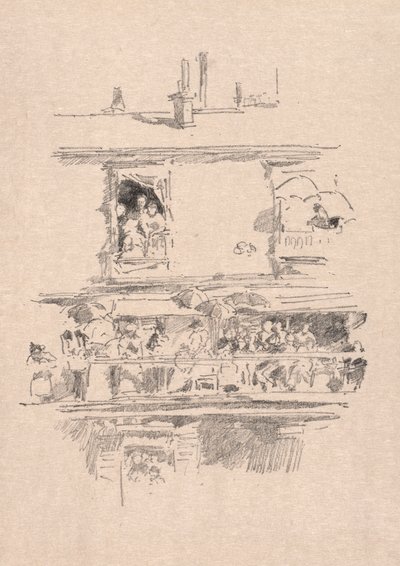 Il lungo balcone, 1894 da James Abbott McNeill Whistler