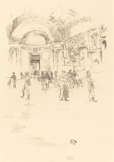 La lunga galleria, Louvre da James Abbott McNeill Whistler
