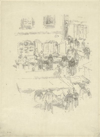 La piazza del mercato, Vitré da James Abbott McNeill Whistler