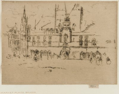 Il Mercato, Bruges, 1887 da James Abbott McNeill Whistler