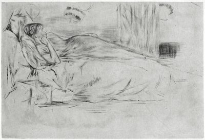 Il modello, sdraiato, c1864 1904 da James Abbott McNeill Whistler