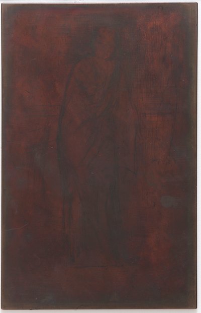 Il modello che riposa: lastra di stampa da James Abbott McNeill Whistler