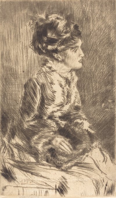Il manicotto, c. 1873 da James Abbott McNeill Whistler
