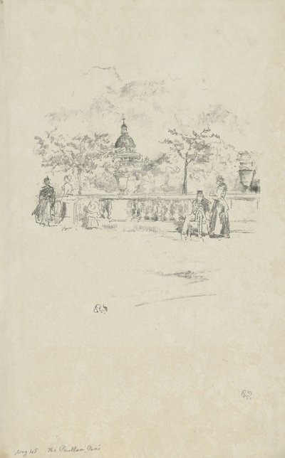Il Pantheon, dalla terrazza dei Giardini del Lussemburgo da James Abbott McNeill Whistler
