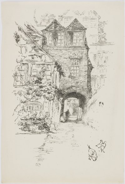 La casa del prete, Rouen, 1894-95 da James Abbott McNeill Whistler
