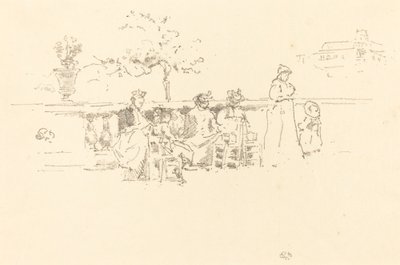 La terrazza, Lussemburgo, 1894 da James Abbott McNeill Whistler