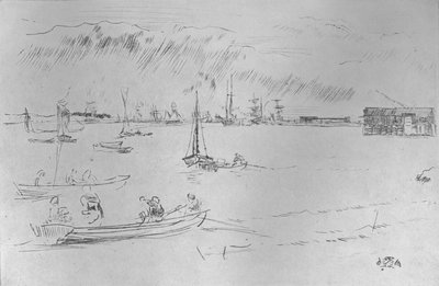 Il Tamigi verso Erith da James Abbott McNeill Whistler