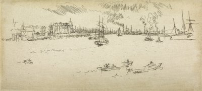 Tilbury, da una serie di dodici incisioni intitolata La Rivista Navale, 1887 da James Abbott McNeill Whistler
