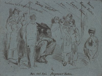 Pagina del titolo del Set Francese, 1858 da James Abbott McNeill Whistler
