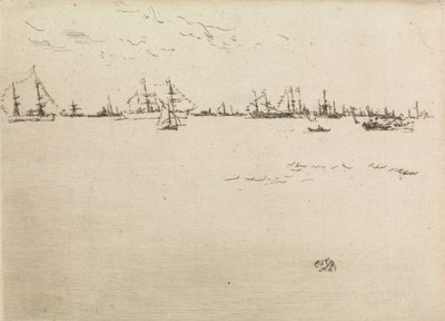 Navi da Trasporto, da una serie di dodici incisioni intitolate La Rivista Navale da James Abbott McNeill Whistler