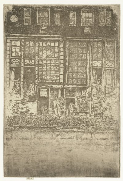 Due case sui canali ad Amsterdam da James Abbott McNeill Whistler