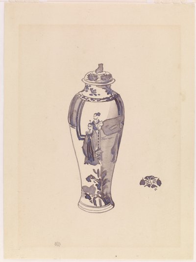 Vaso con corpo leggermente rigonfio, 1876-1878 da James Abbott McNeill Whistler