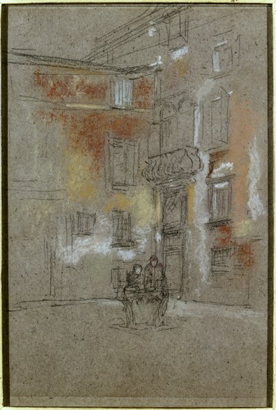Cortile veneziano: Corte Bollani, 1880 da James Abbott McNeill Whistler