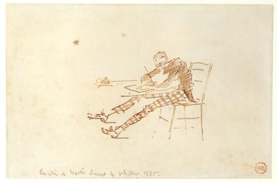 Walter Sickert (1860-1942) che disegna, 1885 da James Abbott McNeill Whistler