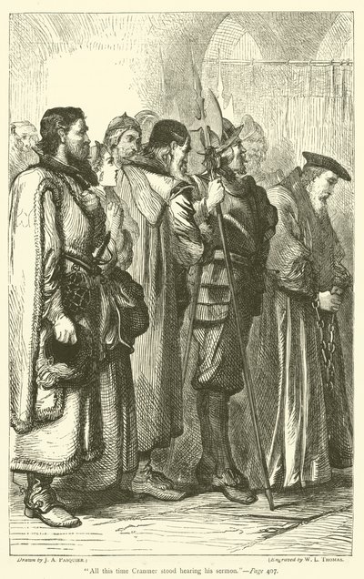 Per tutto questo tempo Cranmer stava ascoltando il suo sermone da James Abbott Pasquier