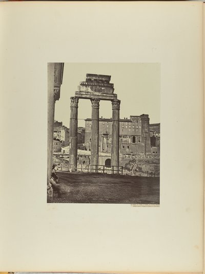 Il Tempio di Castore e Polluce nel Foro Romano, conosciuto anche come Tempio di Minerva Chalcidica da James Anderson