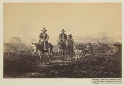 Poingdestre, scena della Campagna romana. Il ritorno dal lavoro, dal dipinto da James Anderson