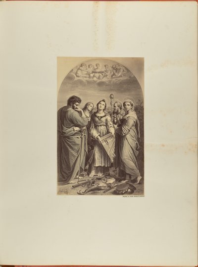 Raffaello, Santa Cecilia. Bologna. incisione da James Anderson