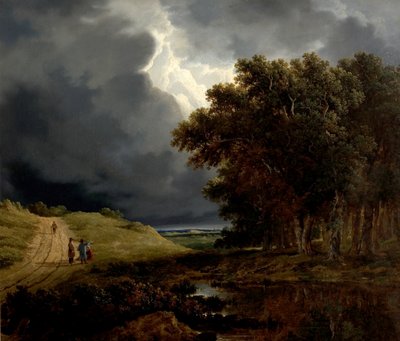 Il margine di una foresta, tempesta in arrivo, 1826 da James Arthur OConnor