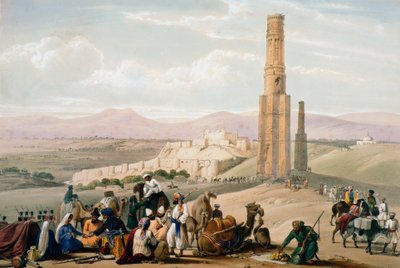 Fortezza e cittadella di Ghanzi, Prima guerra anglo-afghana, 1838-1842 c1850 da James Atkinson