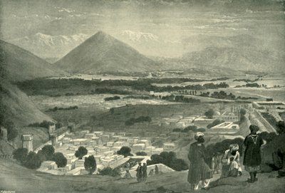 La Bala Hissar e la città di Kabul dalla parte superiore della cittadella, c1842, 1901 da James Atkinson