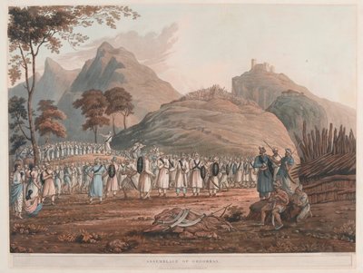Assemblaggio di Ghoorkas da James Baillie (after) Fraser