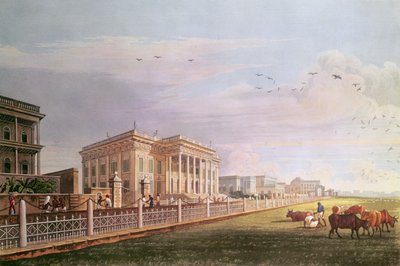 Municipio, Calcutta, inciso da Robert Havell, pub. 1824 da James Baillie Fraser