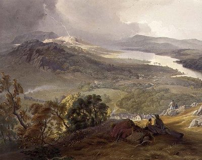 Lago Windermere, dettaglio della ferrovia sul lago, da 