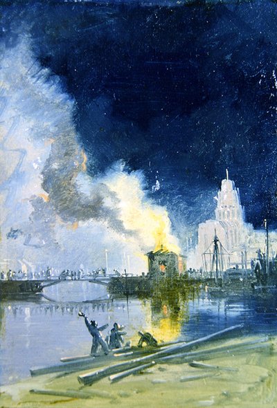 Bristol in fiamme da James Baker Pyne