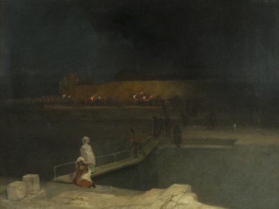 Rivolte di Bristol: prigionieri scortati alla luce delle torce da James Baker Pyne