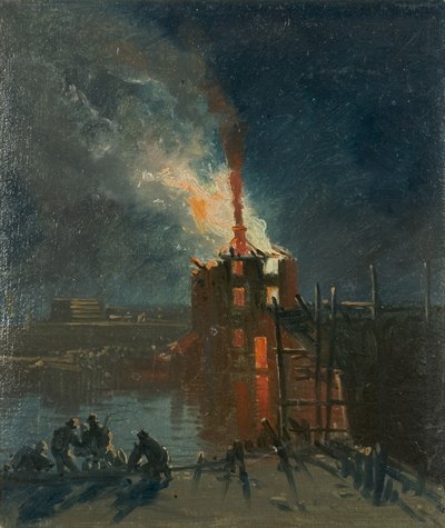 Rivolte di Bristol: Magazzino da Wapping, c.1832 da James Baker Pyne
