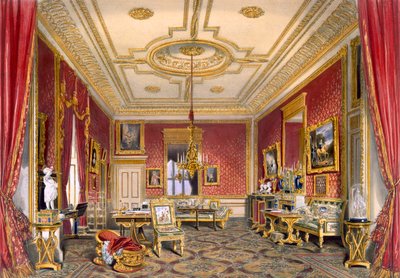 Sala privata della Regina, Castello di Windsor, 1838 da James Baker Pyne