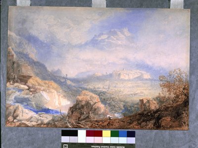 Valle del Rodano con la città e la cittadella di Sion, in Svizzera da James Baker Pyne
